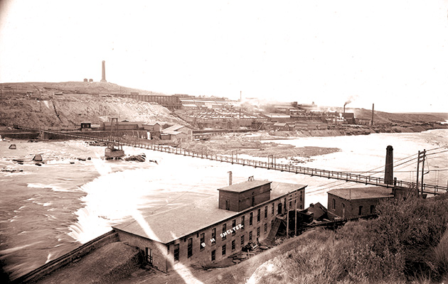 Historic photo of Black Eagle Dam